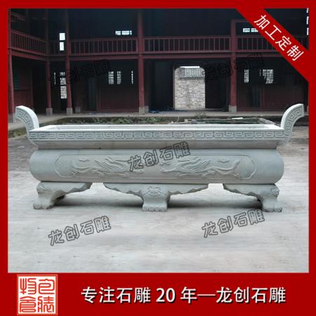 福建石雕長(zhǎng)方形香爐 寺廟專用石雕香爐